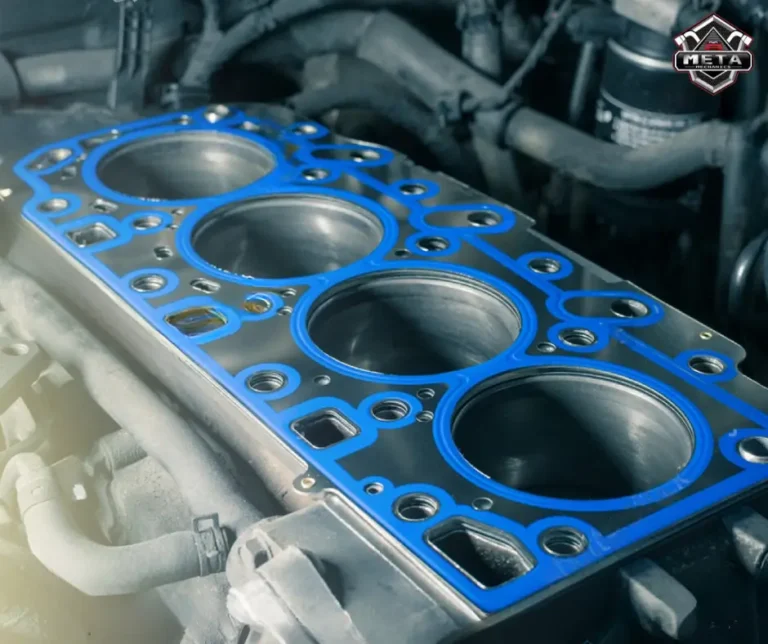 Head gasket repair technician at work
